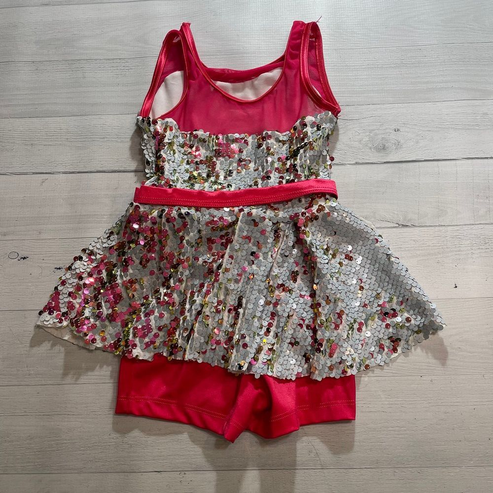 Weissman girls sequin skirted‎ dance costume child small